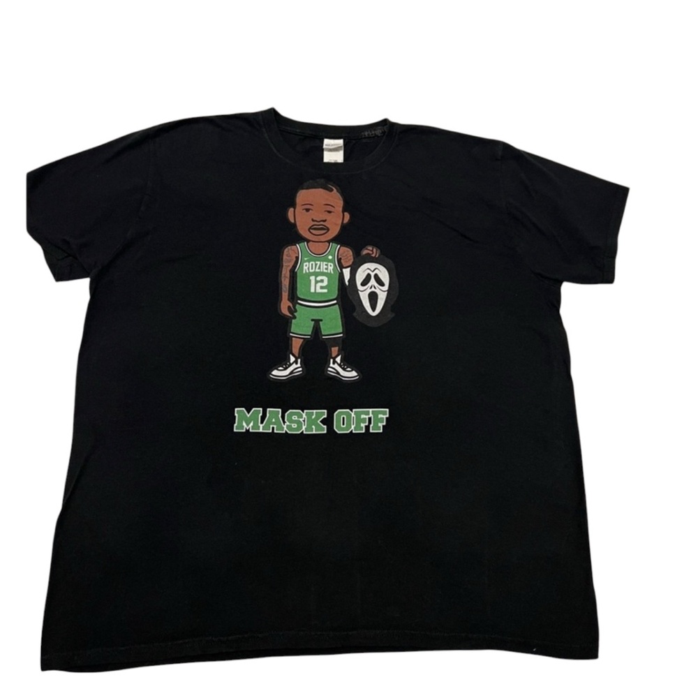 Scary Terry Rozier Boston Celtics Shirt Men's Large NBA Mask Off Scream Hornets